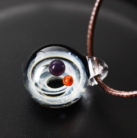 Cosmic Nebula Pendant Necklace – Galaxy-Inspired Space Jewelry for Men & Women