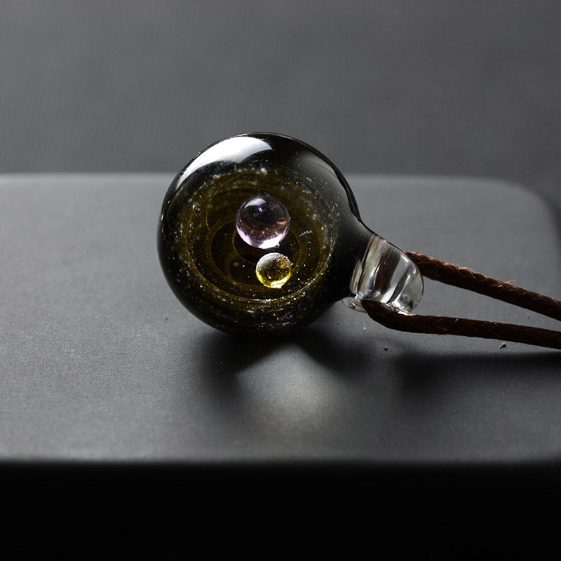 Cosmic Nebula Pendant Necklace – Galaxy-Inspired Space Jewelry for Men & Women