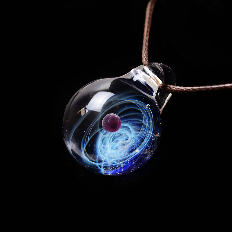 Cosmic Nebula Pendant Necklace – Galaxy-Inspired Space Jewelry for Men & Women