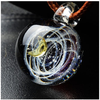 Cosmic Nebula Pendant Necklace – Galaxy-Inspired Space Jewelry for Men & Women
