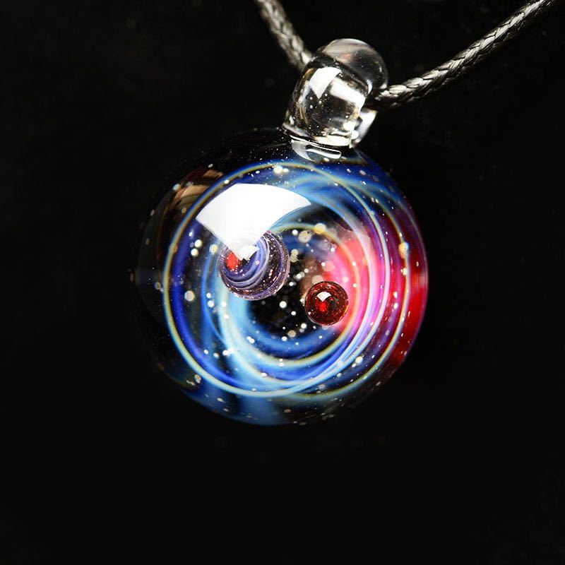 Cosmic Nebula Pendant Necklace – Galaxy-Inspired Space Jewelry for Men & Women